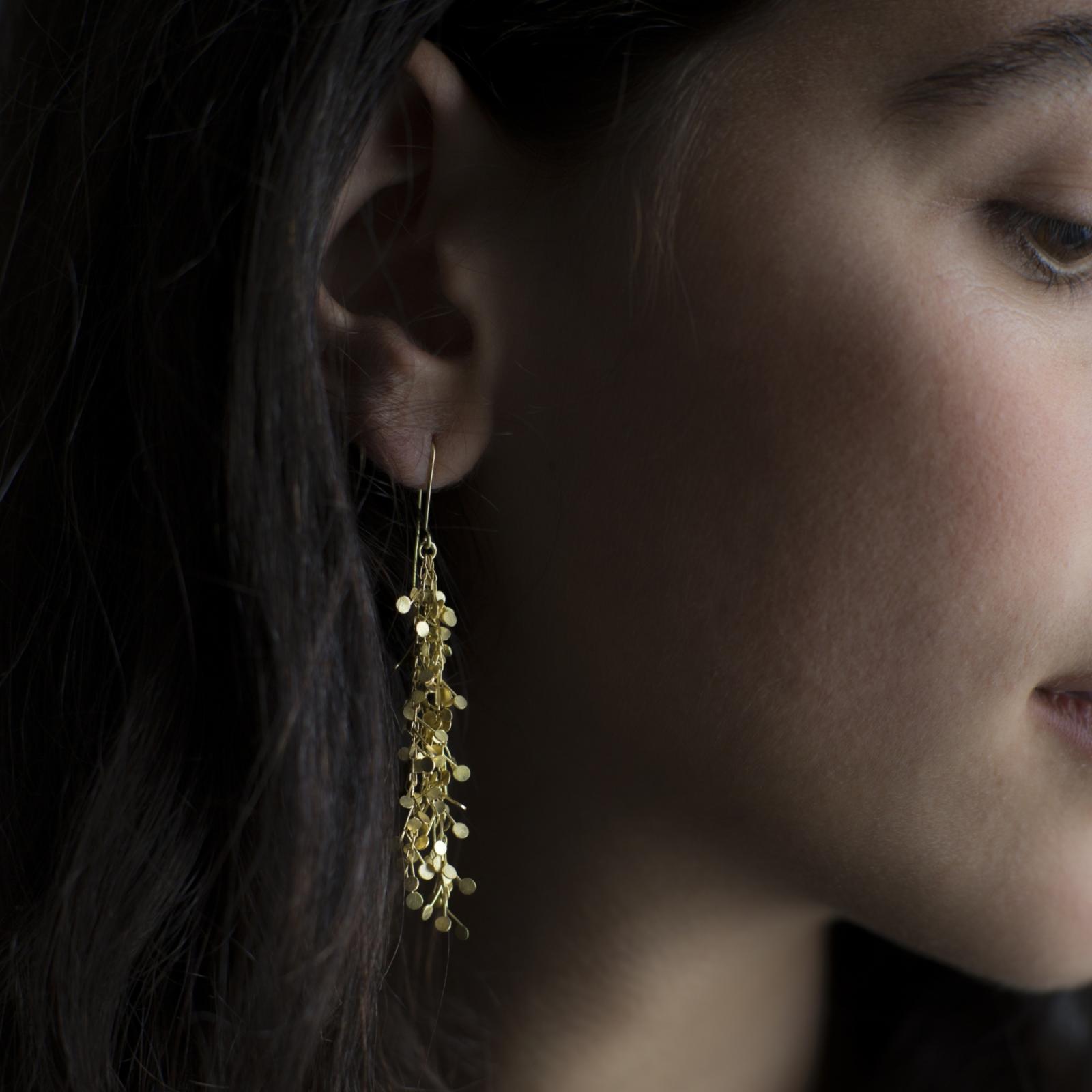 Sia Taylor DE357 Y Yellow Gold Big Dots Earrings M