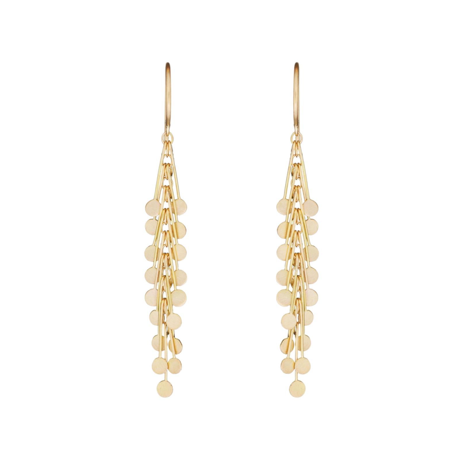 Sia Taylor DE361 Y Gold Long Dot Earrings 1