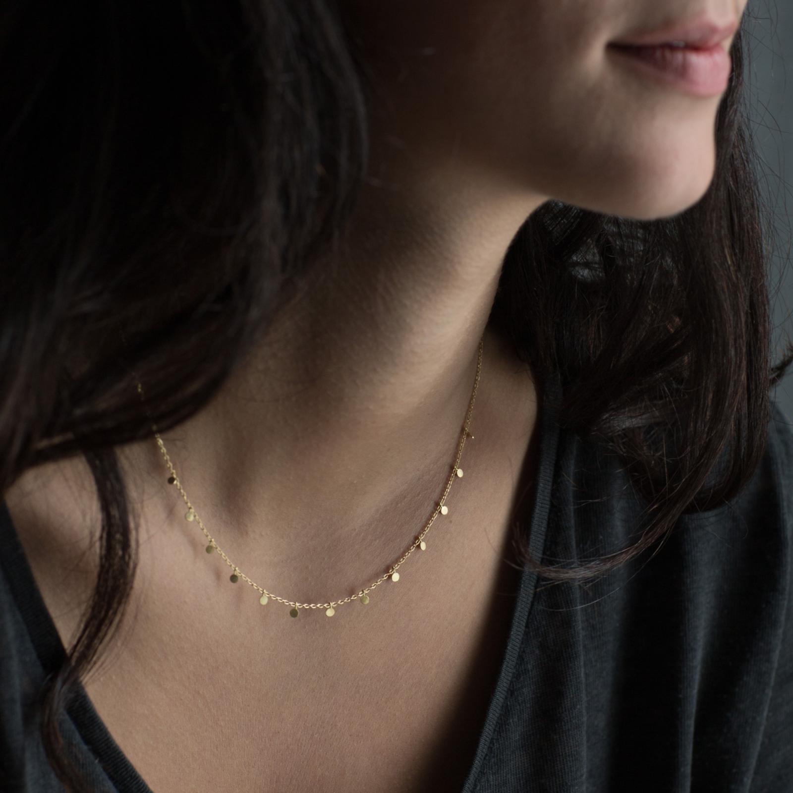 Sia Taylor DN25 Y Little Yellow Gold Dots Necklace M