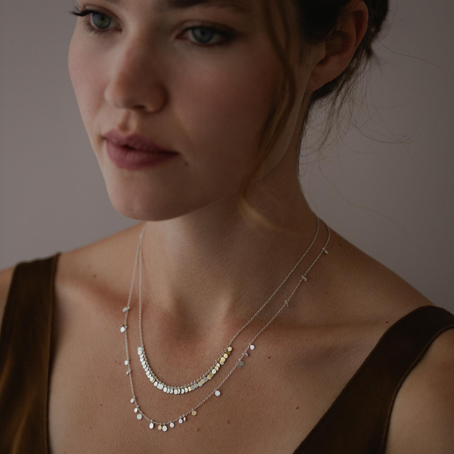 Sia Taylor DN2 SG Silver Dots Arc Necklace 3