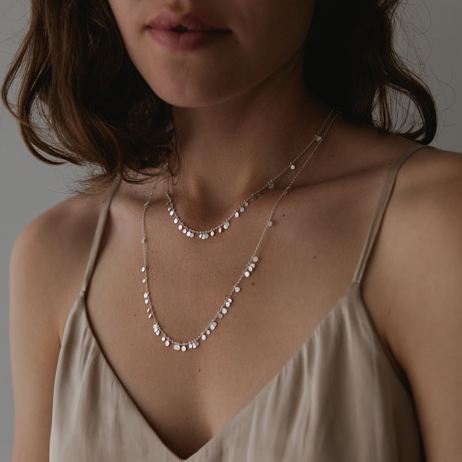 Sia Taylor DN31 S Random Silver Dots Necklace 3