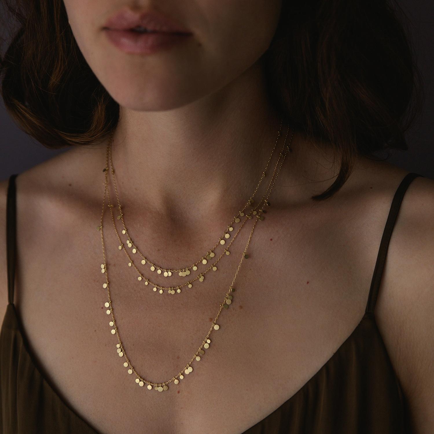 Sia Taylor DN321 Y Tiny Random Yellow Gold Dots Necklace M3