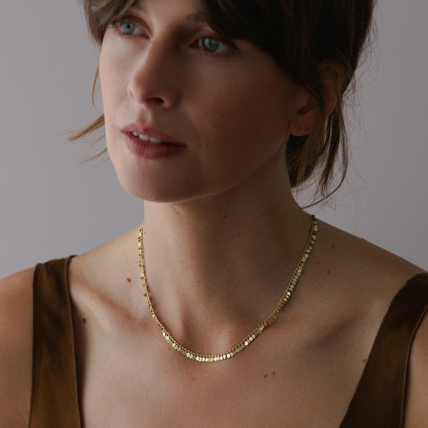 Sia Taylor DN350 Y Gold Fully Dotted Necklace 2
