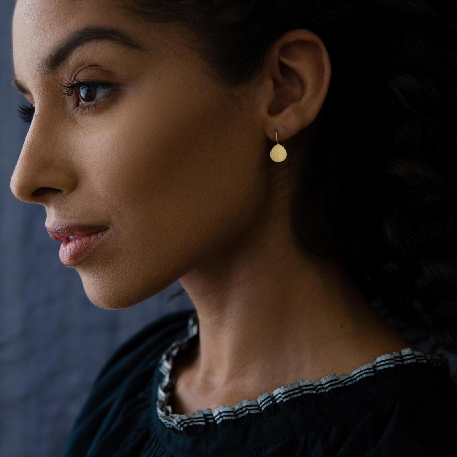 Sia Taylor FE14 Y Yellow Golden Plume Drop Earrings M