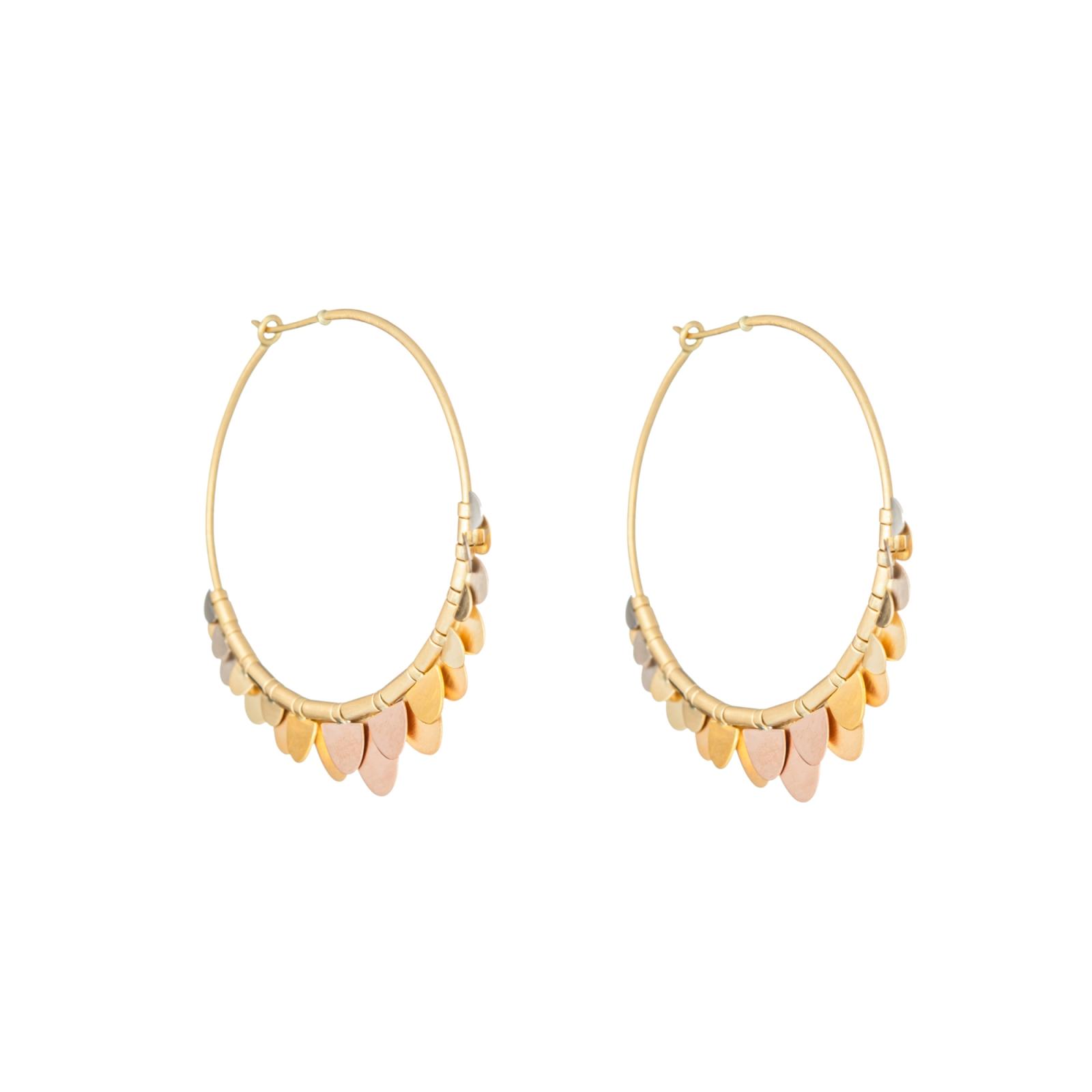 Sia Taylor FE8 RAIN Side Rainbow Gold Earrings WB