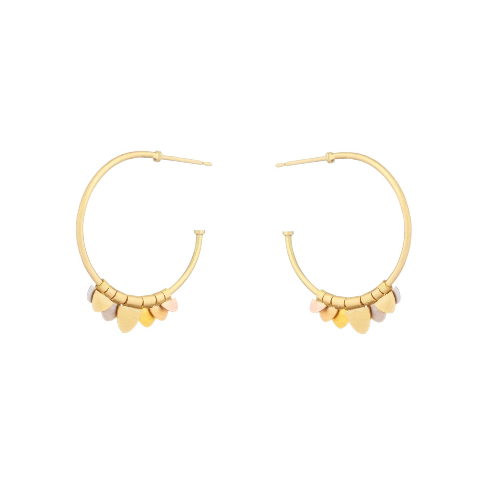 Sia Taylor FE9 RAIN Side Rainbow Gold Earrings WB