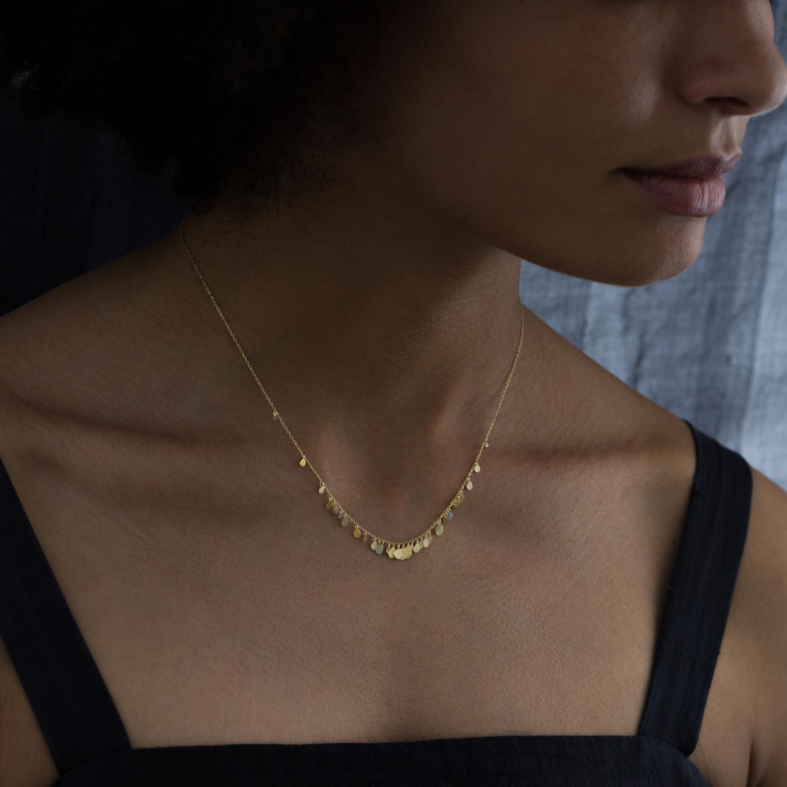 Sia Taylor FN9 RAIN Rainbow Gold Necklace M