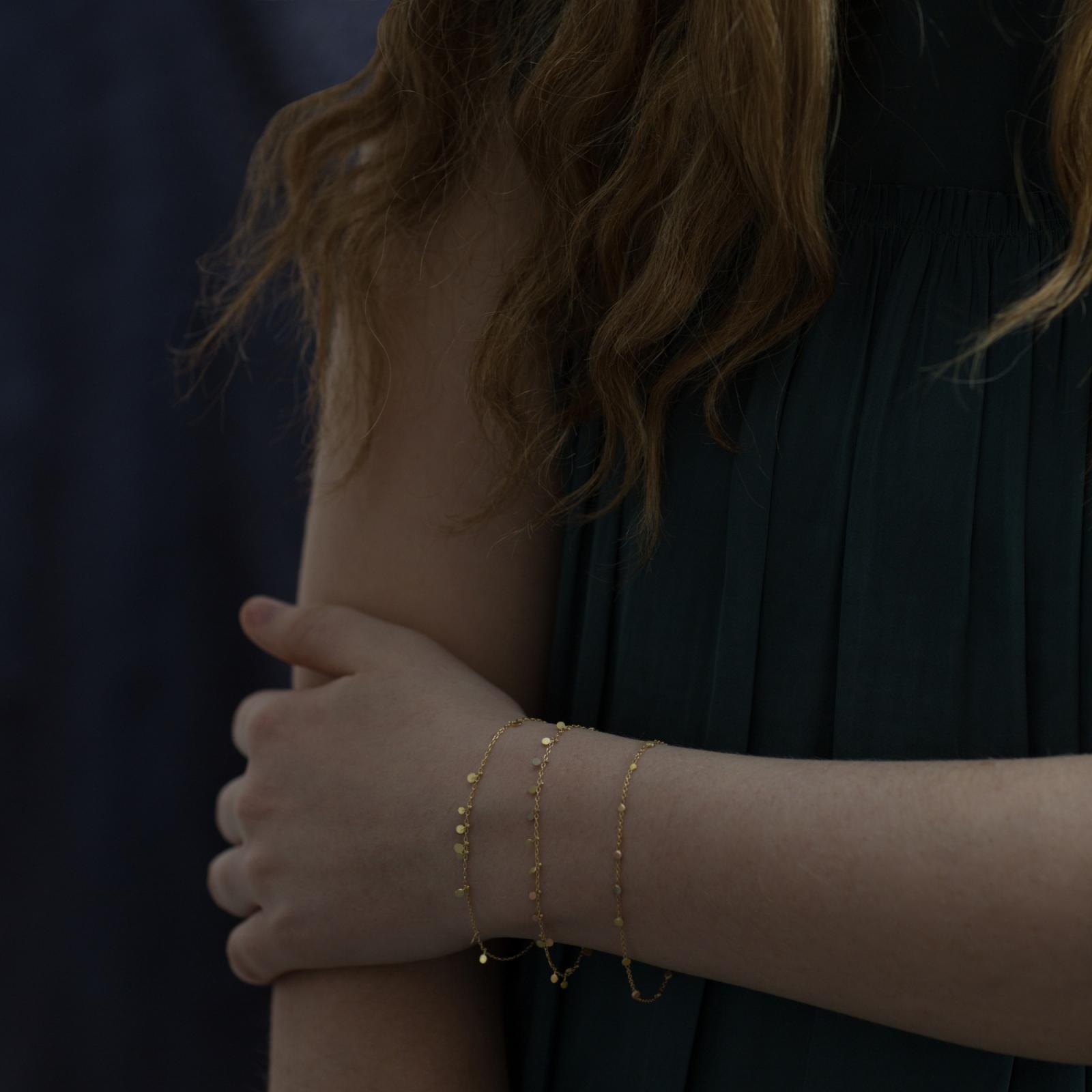 Sia Taylor KB4 RAIN Rainbow Gold Scattered Dots Bracelet M