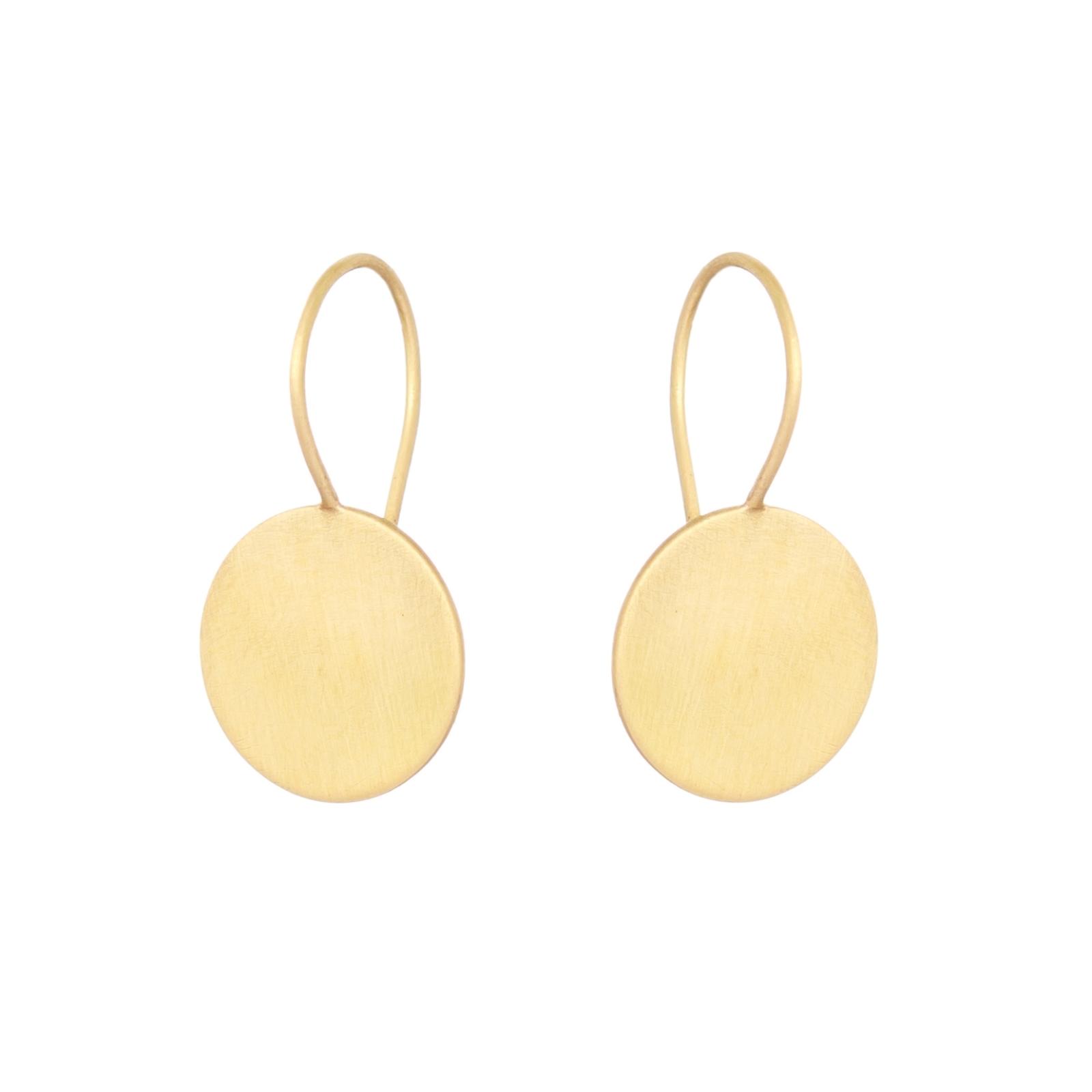 Sia Taylor KE14 Y Yellow Gold 12mm Moon Drop Earring WB