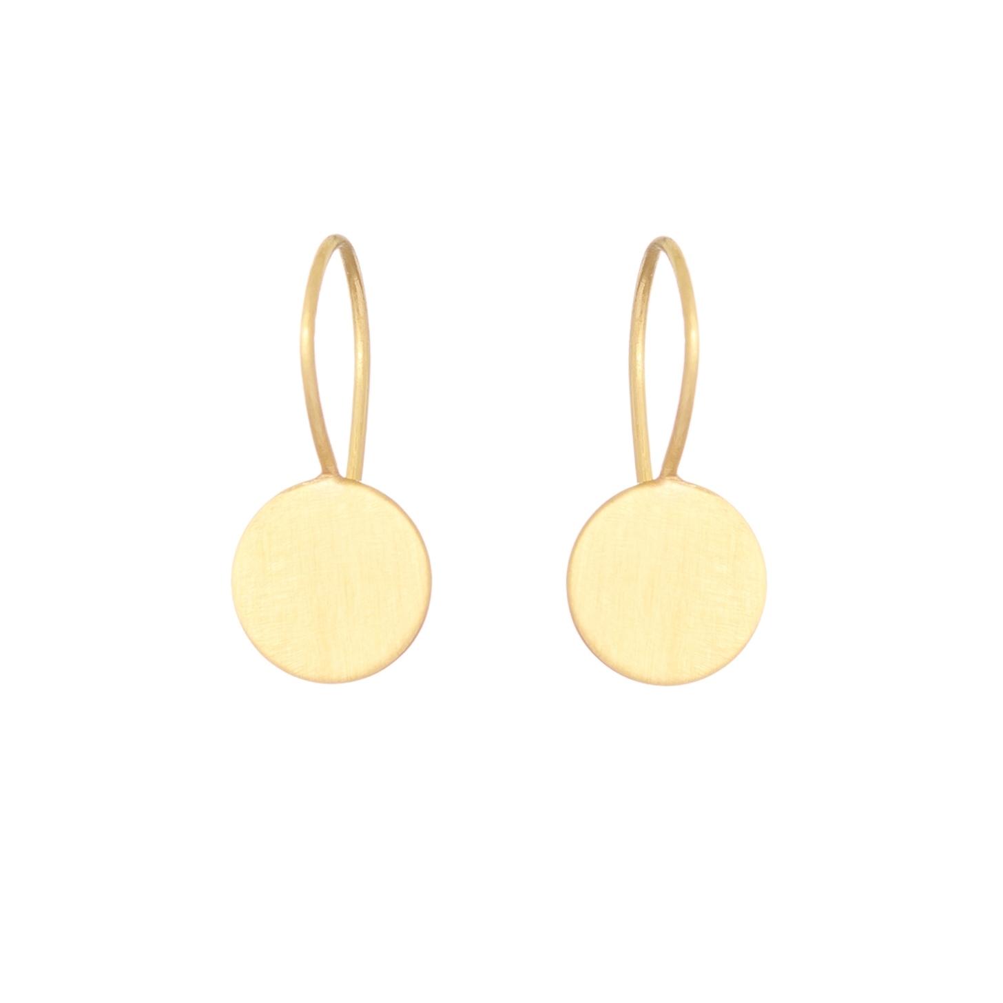 Sia Taylor KE15 Y Yellow Gold 8mm Moon Drop Earring WB