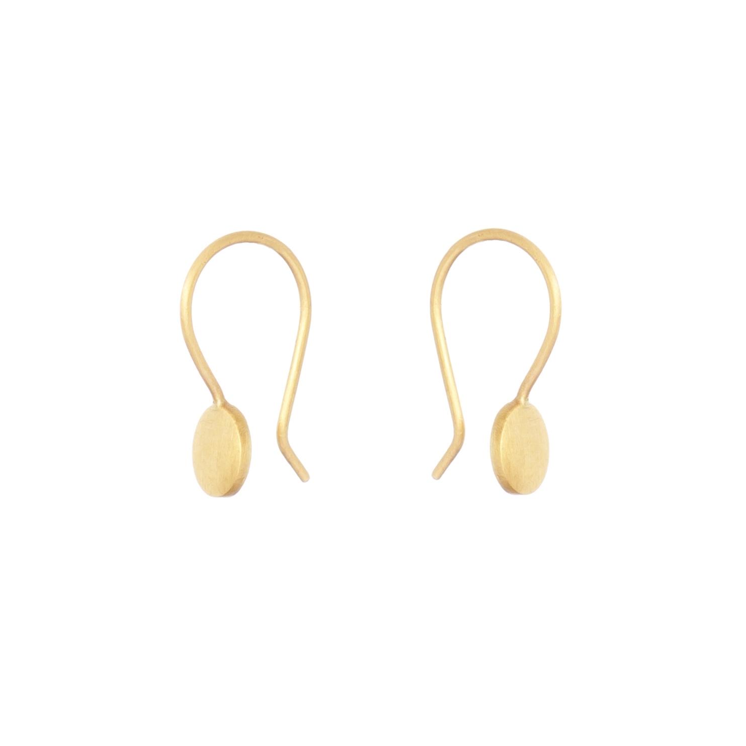 Sia Taylor KE16 Y Yellow Gold 5mm Moon Drop Earring WB