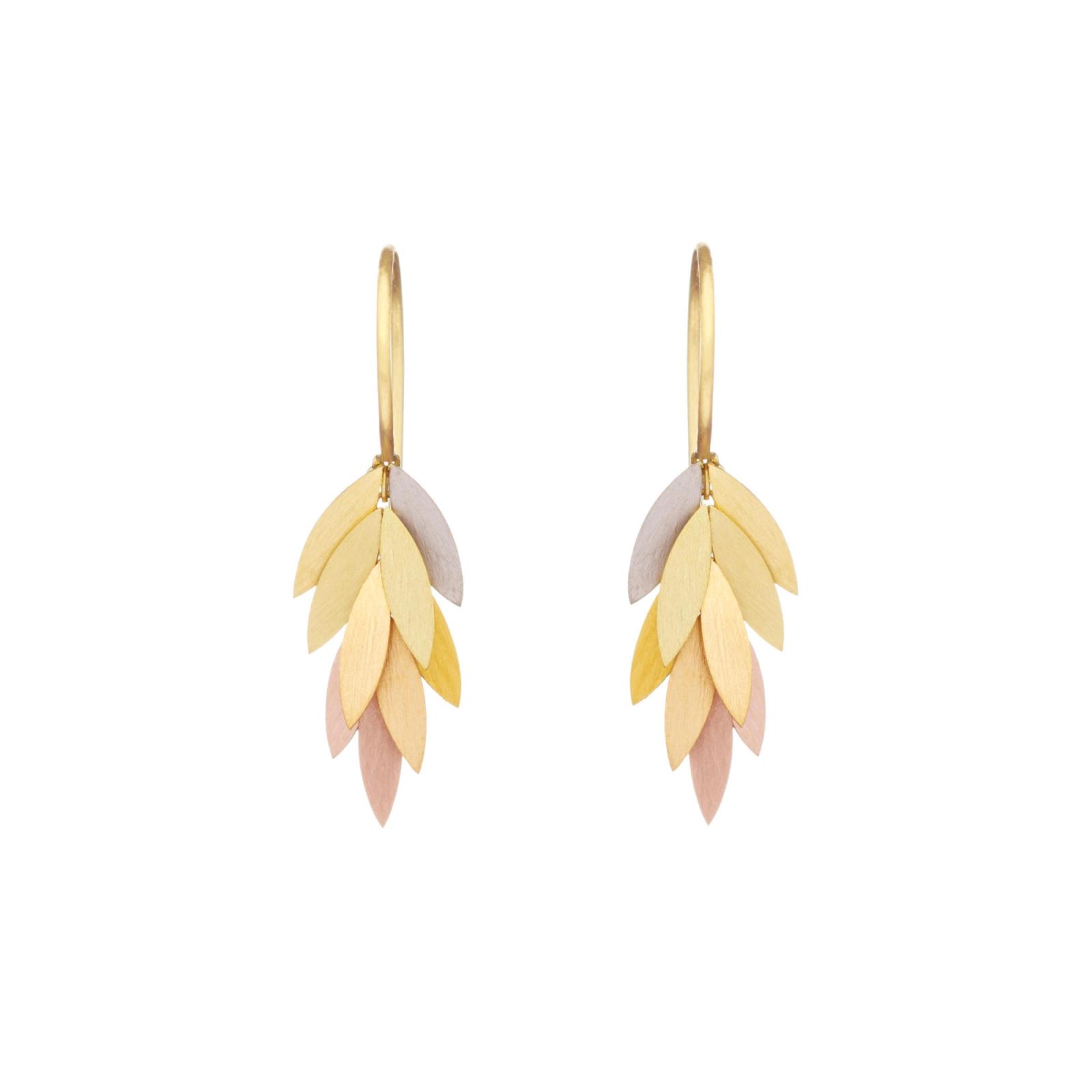 Sia Taylor KE23 RAIN Small Rainbow Leaf Earring WB
