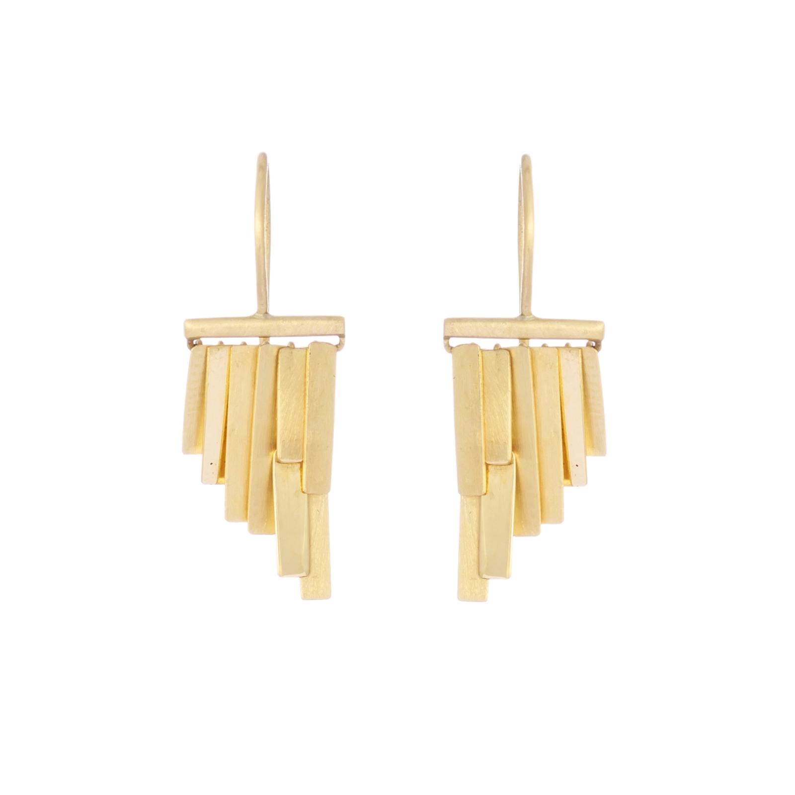 Sia Taylor KE33 Y Yellow Gold Tiny Rainfall Earrings W