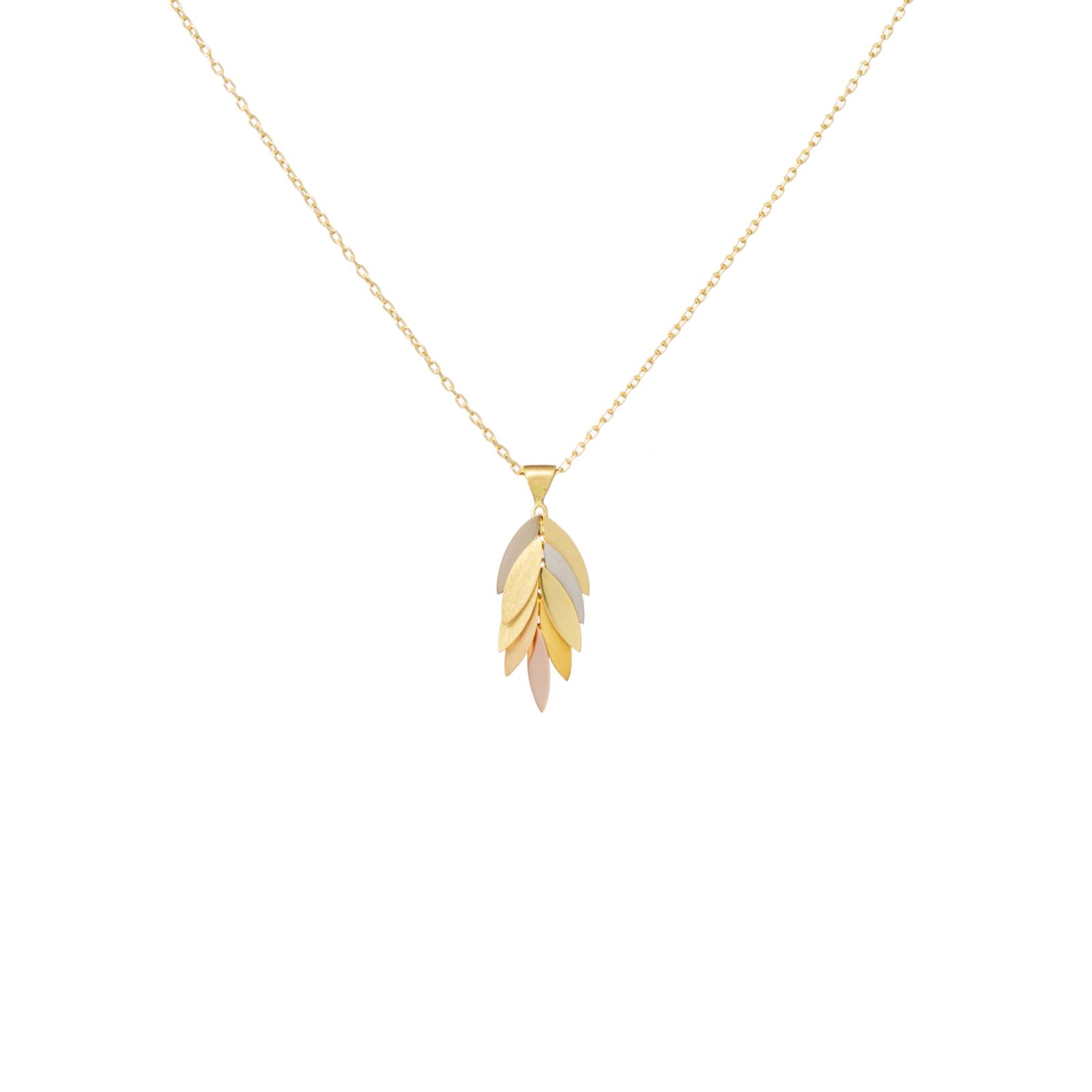 Sia Taylor KLN3 RAIN Rainbow Falling Leaf Pendant WB