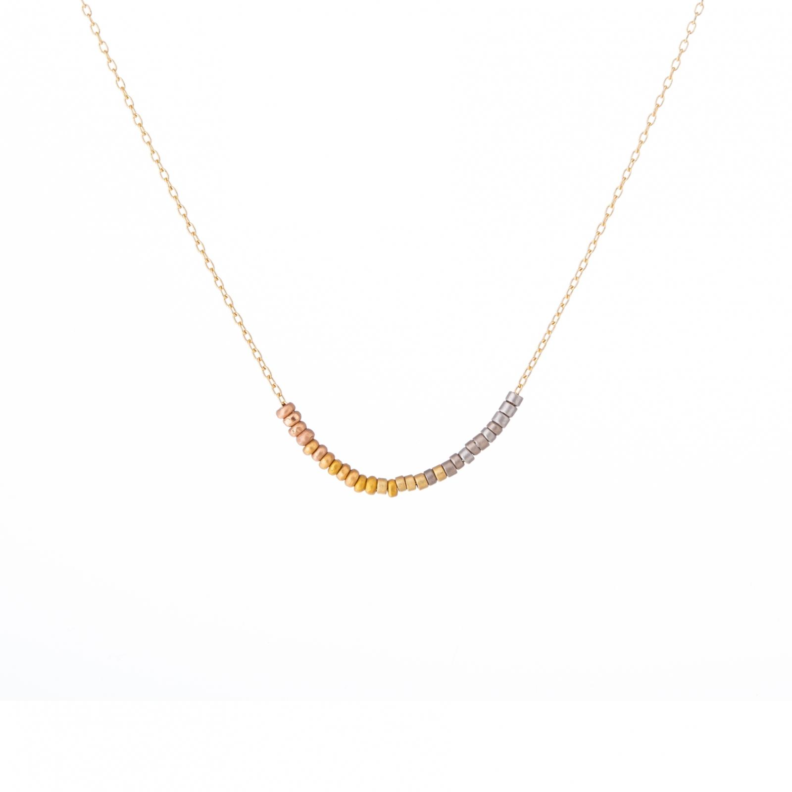 Sia Taylor KN11 Y Rainbow Gold Tiny Bead Rainbow Necklace WB