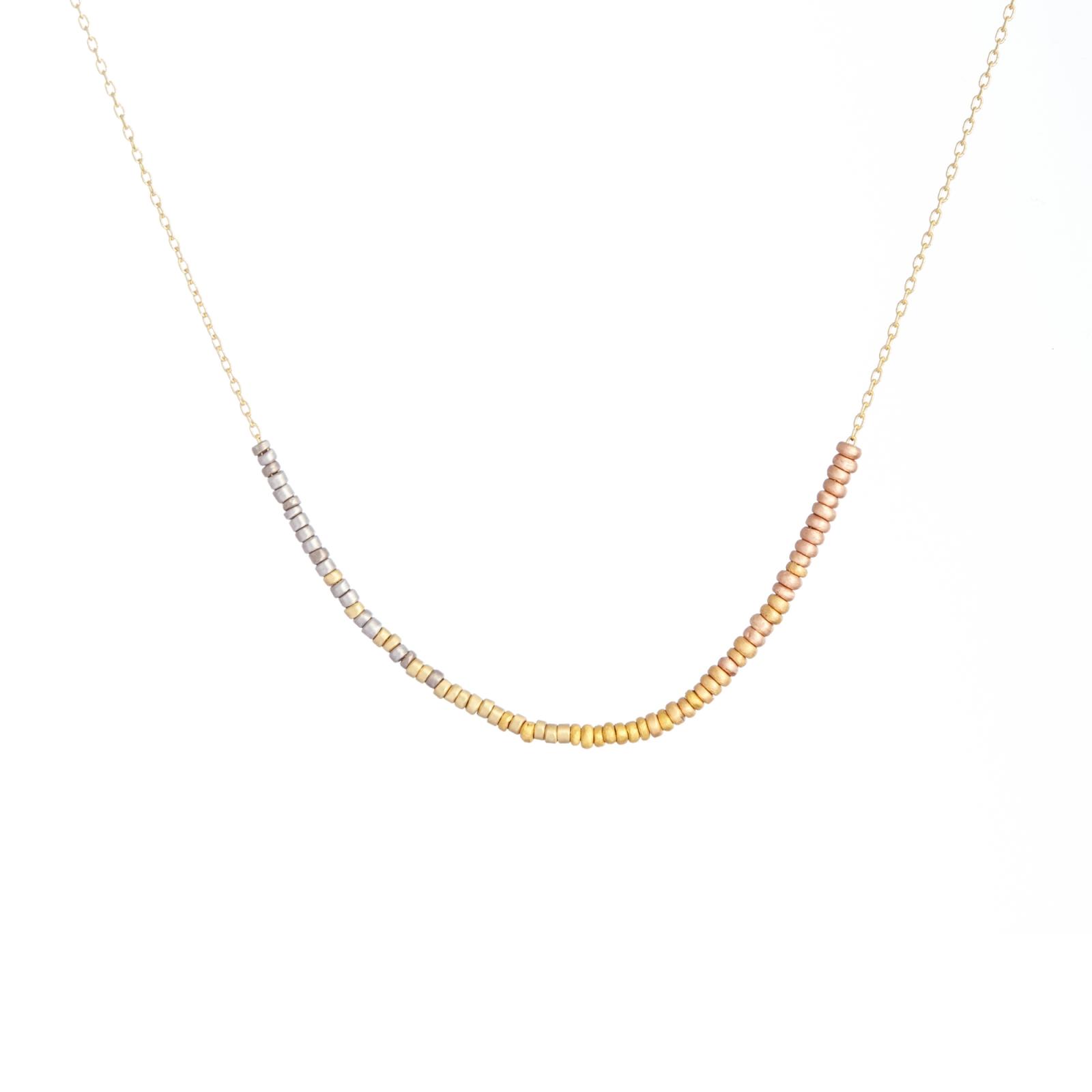 Sia Taylor KN7 Y Tiny Bead Rainbow Golds Arc Necklace WB