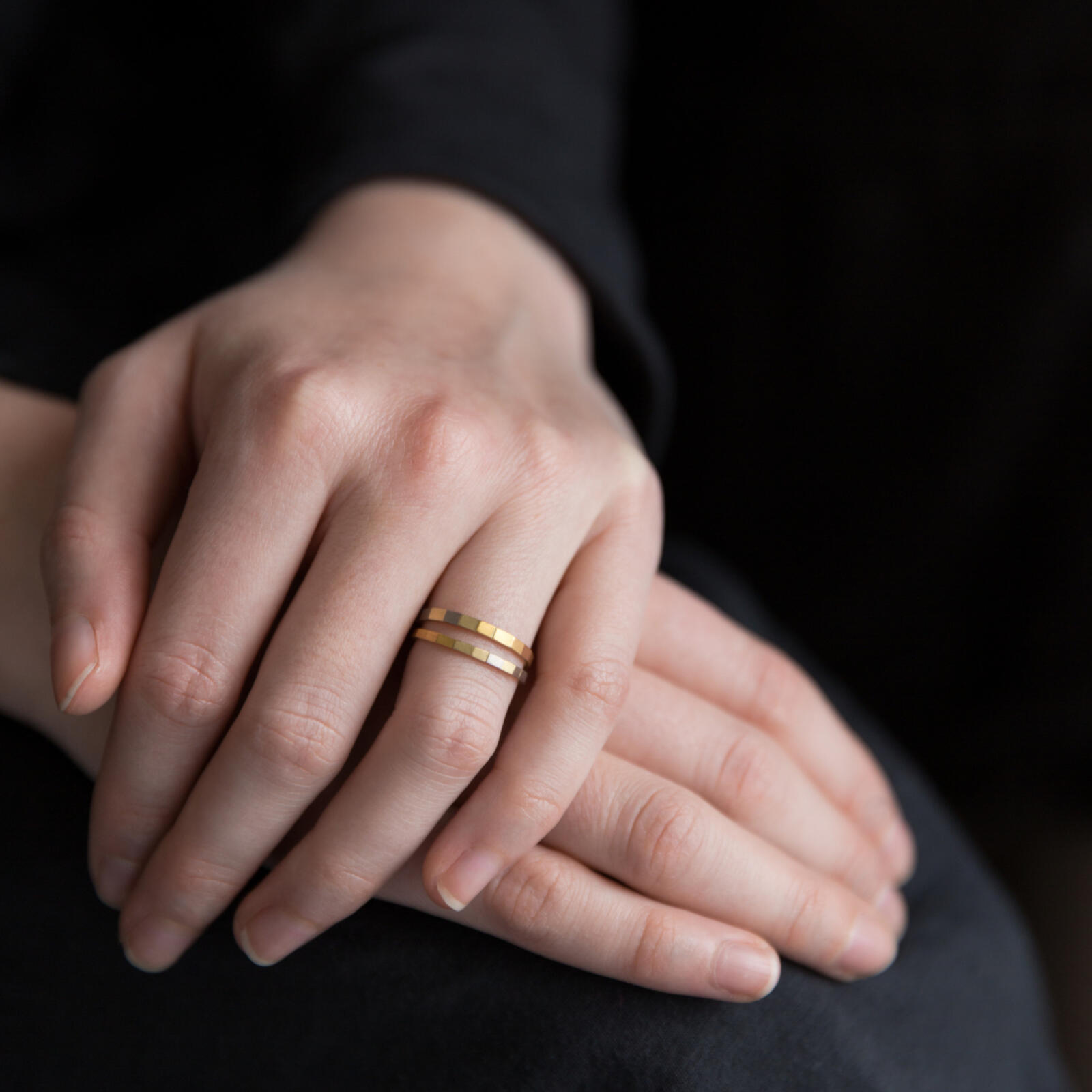 Sia Taylor KR9 ARAIN KR10 ARAIN Rainbow Gold Faceted Rings M