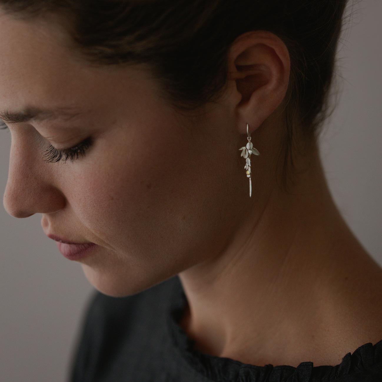 Sia Taylor ME3 SG Silver Short Meadow Earring 3