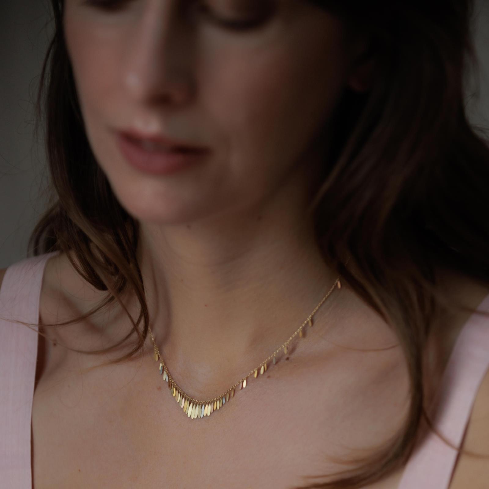 Sia Taylor MN16 RAIN Rain Gold Necklace 3