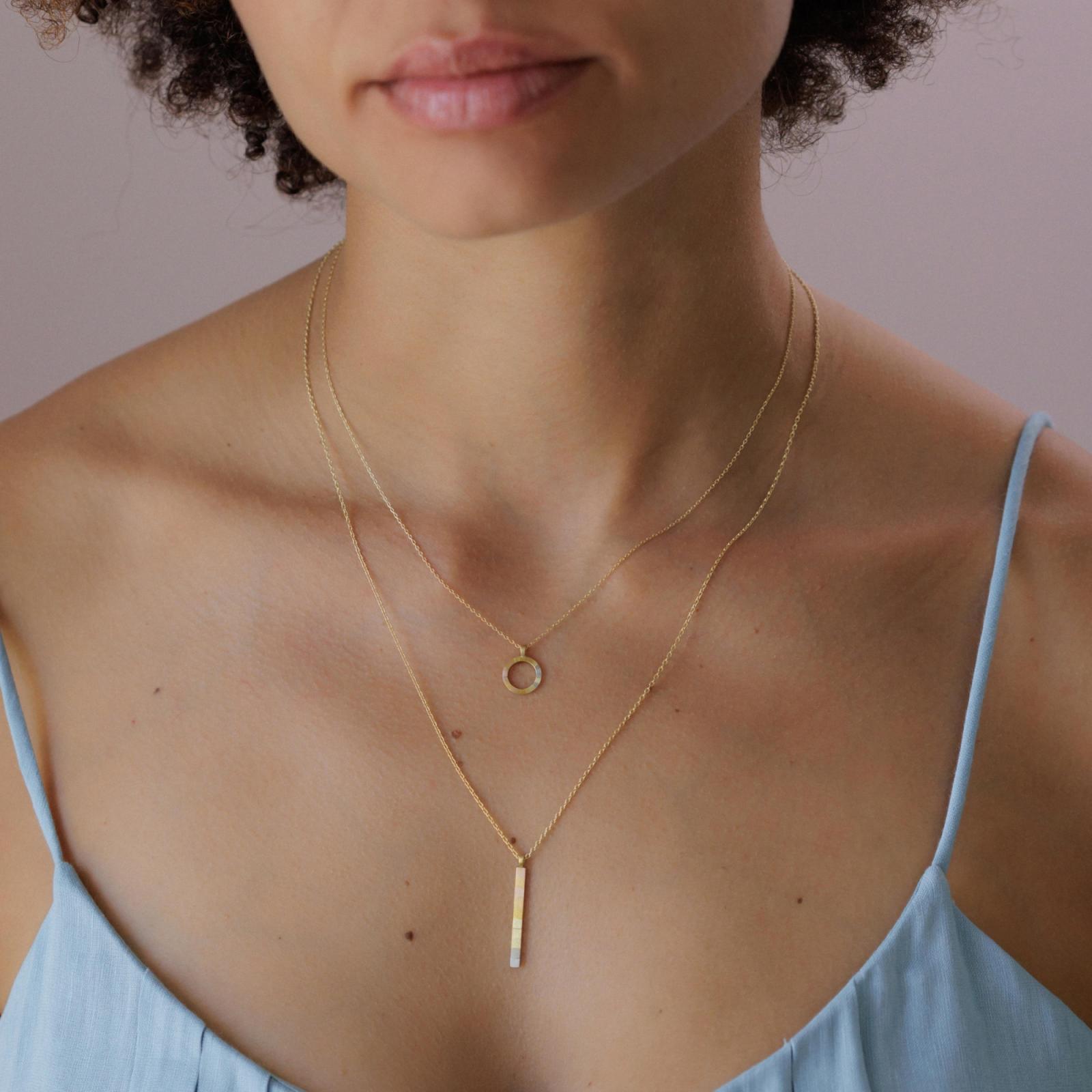 Sia Taylor RN12 RAIN Rainbow Gold Necklace 3