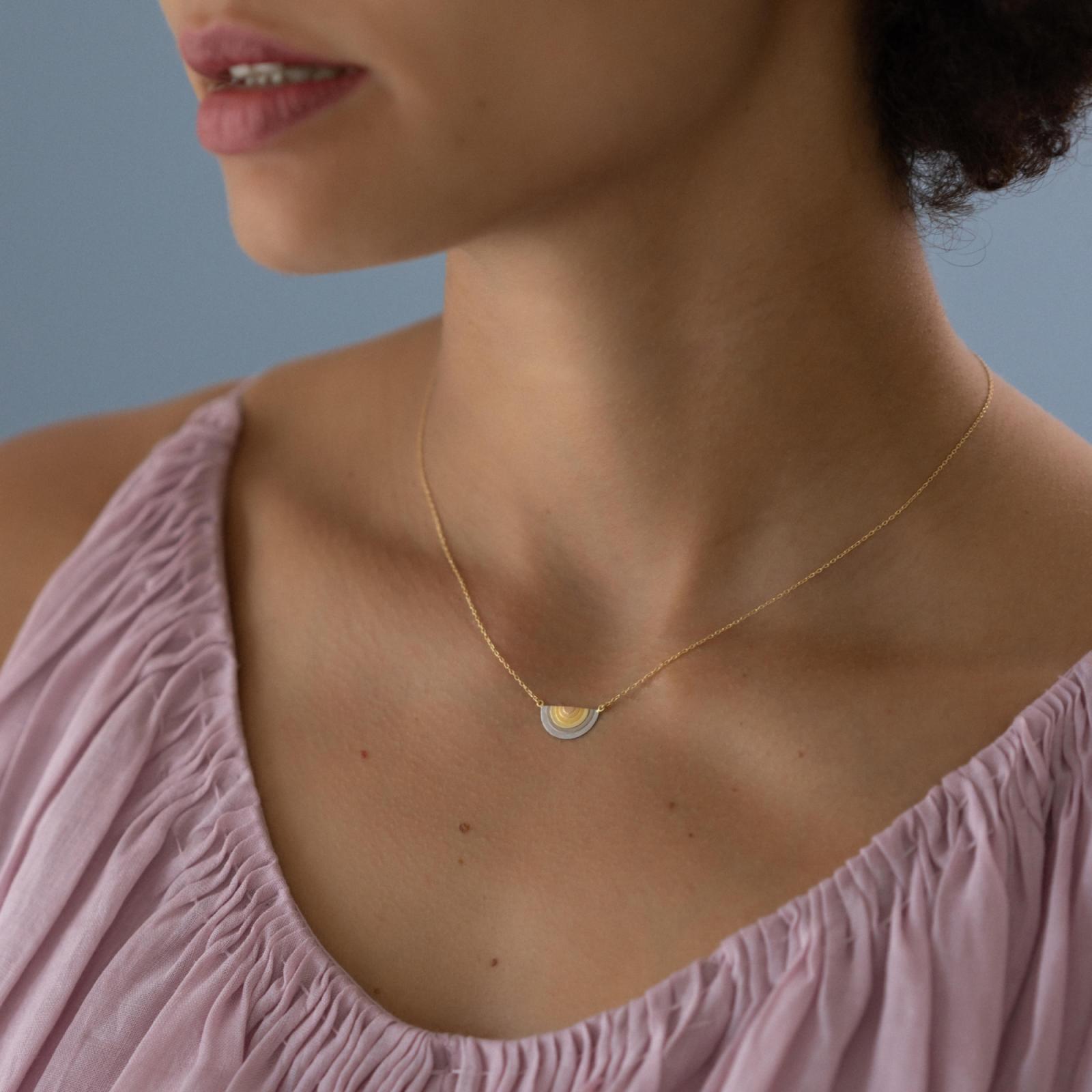 Sia Taylor RN9 RAIN Rainbow Gold Necklace 2