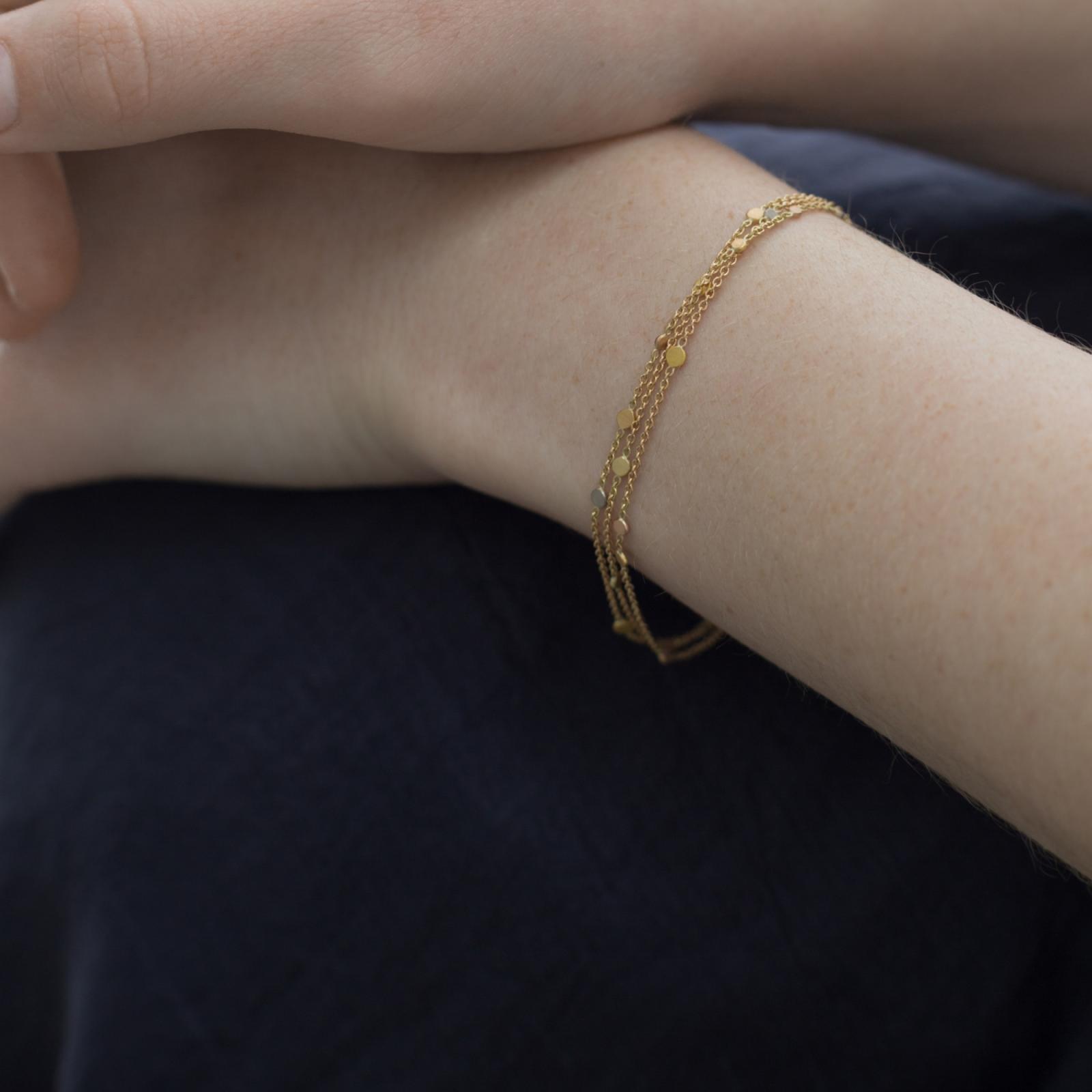 Sia Taylor SB2 RAIN Y Rainbow Gold Falling Dust Bracelet M