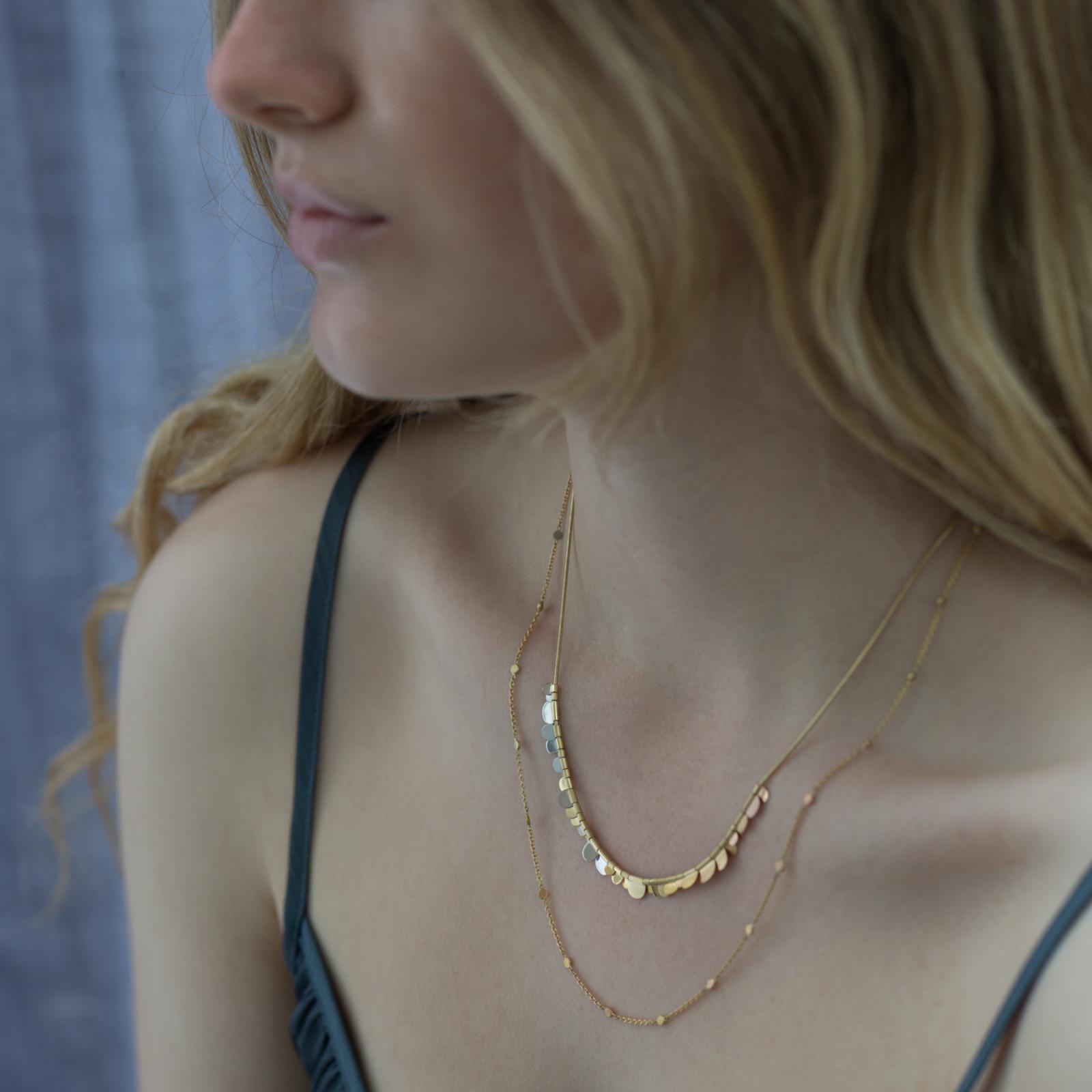 Sia Taylor SN4 RAIN Rainbow Gold Dust Necklace M
