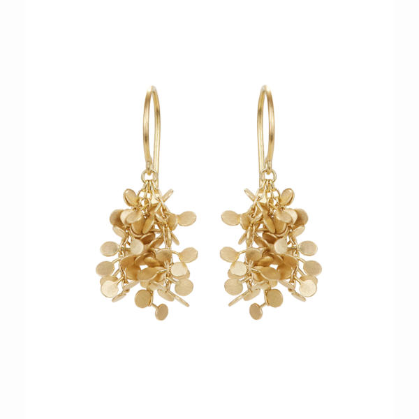 Sia Taylor BE14 Y Yellow Gold Dot Cluster Earrings WB