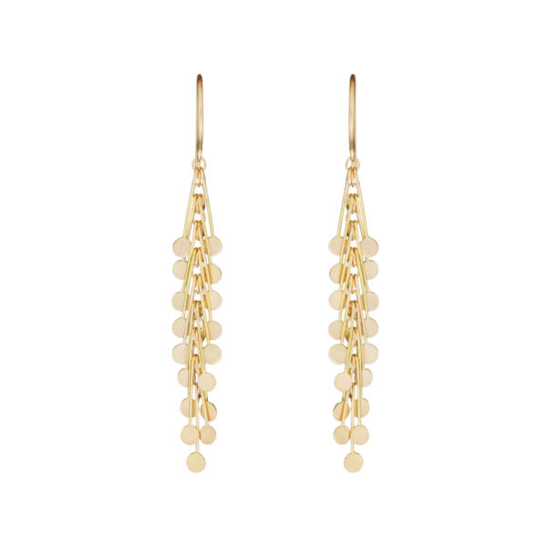Sia Taylor DE361 Y Gold Long Dot Earrings 1