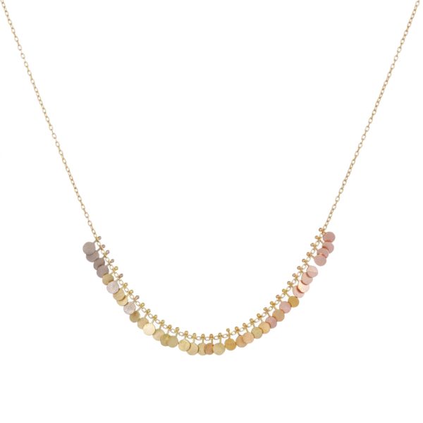 Sia Taylor DN355 Y Rainbow Gold Tiny Dots Arc Necklace WB