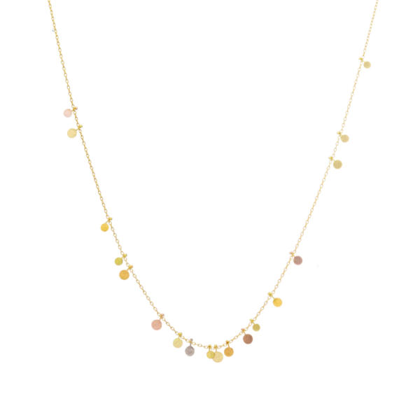 Sia Taylor DN360 RAIN Tiny Random Rainbow Gold Dots Necklace WB