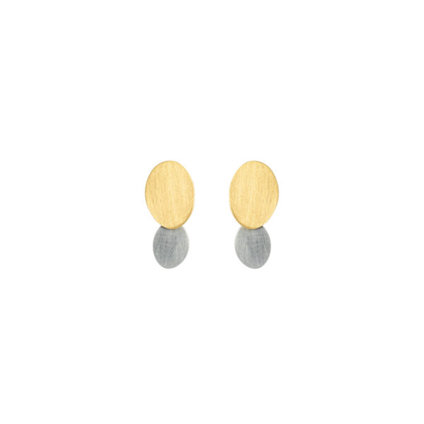 Sia Taylor FE10 YP Yellow Gold Platinum Stud Earrings WB
