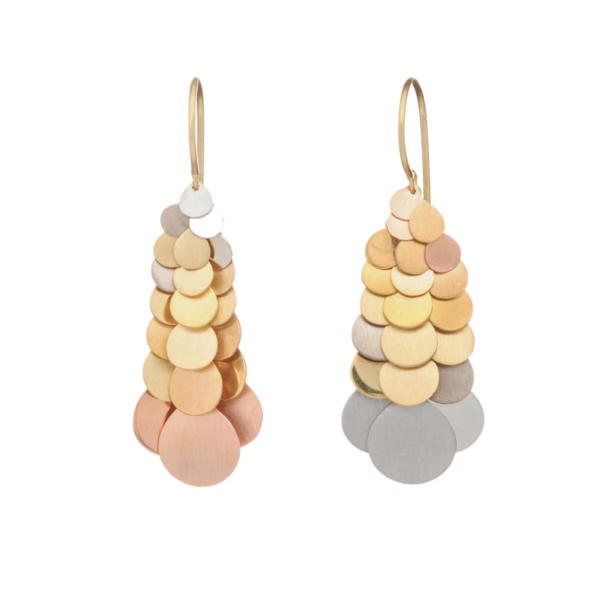 Sia Taylor FE11 RAIN Rainbow Gold Hummingbird Cluster Earrings WB