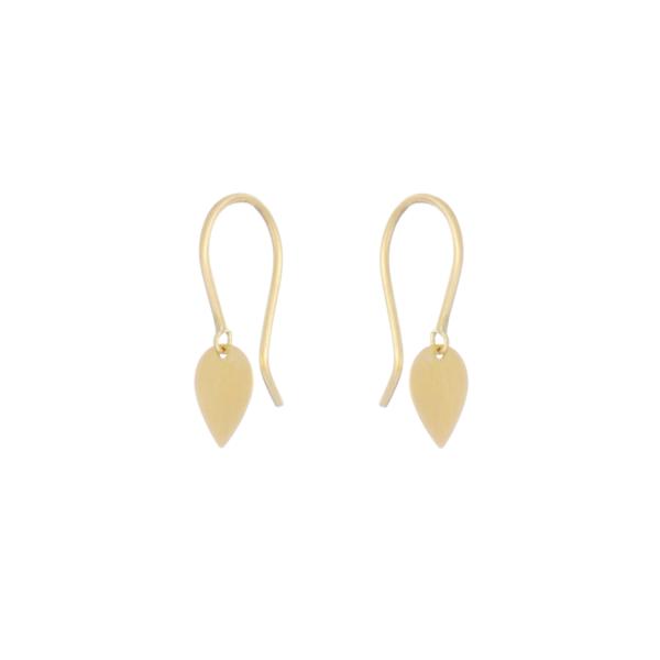 Sia Taylor KE11 Y Yellow Gold Tiny Petal Earrings WB