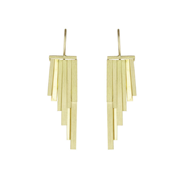 Sia Taylor KE43 Y Yelllow Gold Long Rainfall Earrings WB