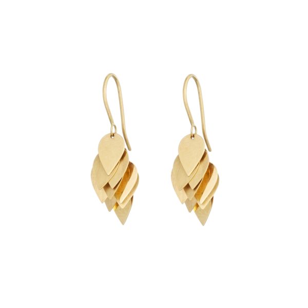 Sia Taylor KE4 Y Yellow Gold Petal Cluster Earrings WB