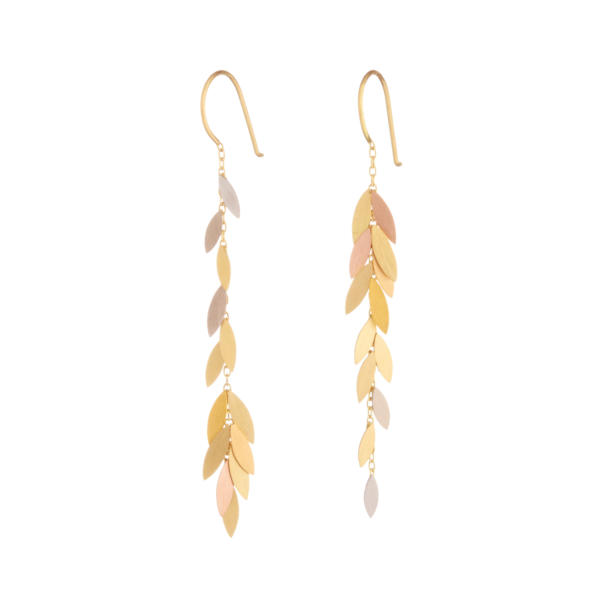 Sia Taylor KLE2 RAIN Rainbow Scattered Leaf Earrings WB