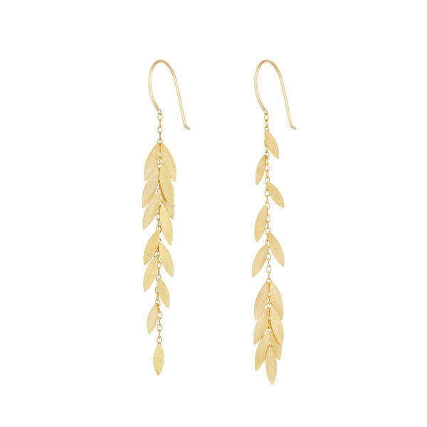 Sia Taylor KLE2 Y Yellow Scattered Leaf Earrings WB