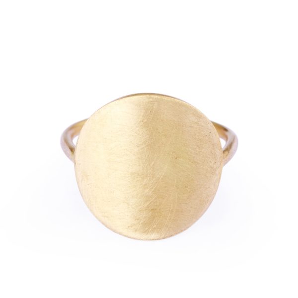 Sia Taylor KR4 Y Yellow Gold 15mm Moon Ring WB