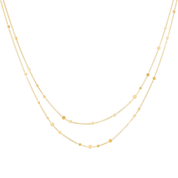 Sia Taylor SN5 Y Yellow Gold Scattered Dust Double Chain Necklace WB