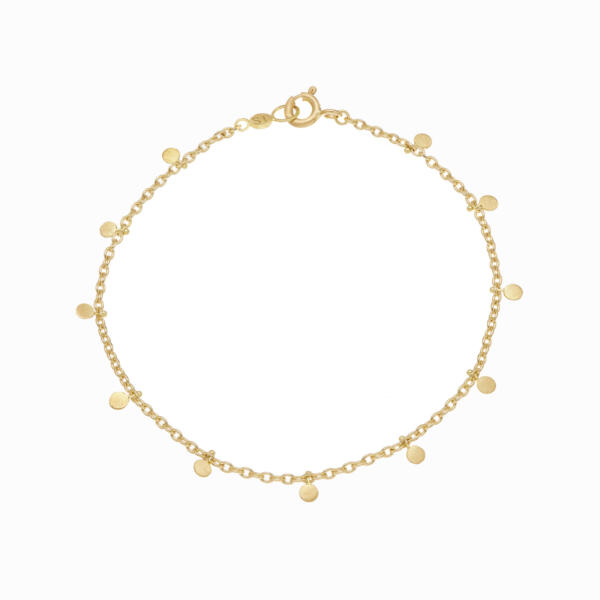 Sia Taylor DB1 Y Yellow Gold Even Dot Bracelet WB2