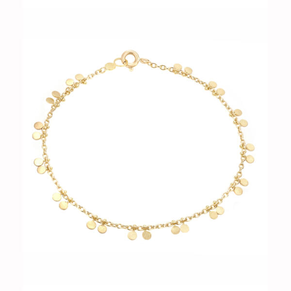 Sia Taylor DB6 Y Yellow Gold Tiny Double Dots Bracelet WB2
