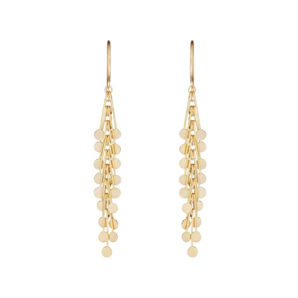 Sia Taylor DE361 Y Gold Long Dot Earrings 1