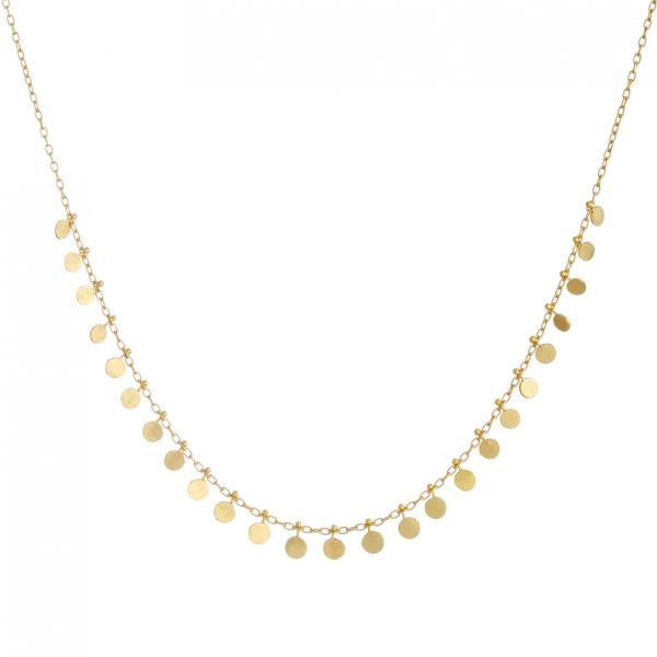 Sia Taylor DN11 Y Medium Yellow Gold Dots Necklace WB
