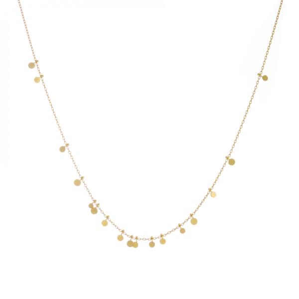 Sia Taylor DN321 Y Tiny Random Yellow Gold Dots Necklace WB