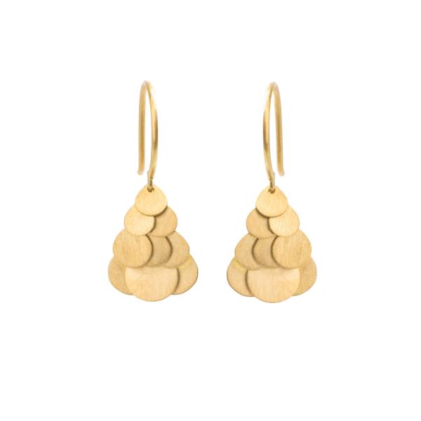 Sia Taylor FE12 Y Yellow Gold Tiny Hummingbird Cluster Earrings WB