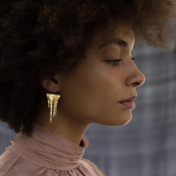 Sia Taylor FE3 RAIN Rainbow Gold Earrings M