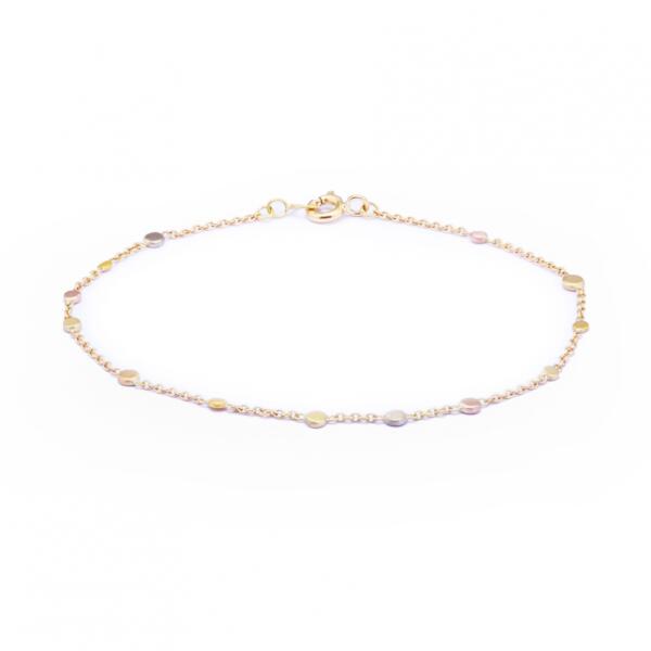 Sia Taylor KB4 RAIN Scattered Rainbow Gold Dots Bracelet