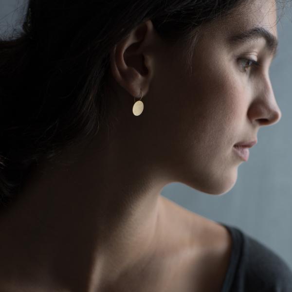 Sia Taylor KE14 Y Yellow Gold 12mm Moon Drop Earring M