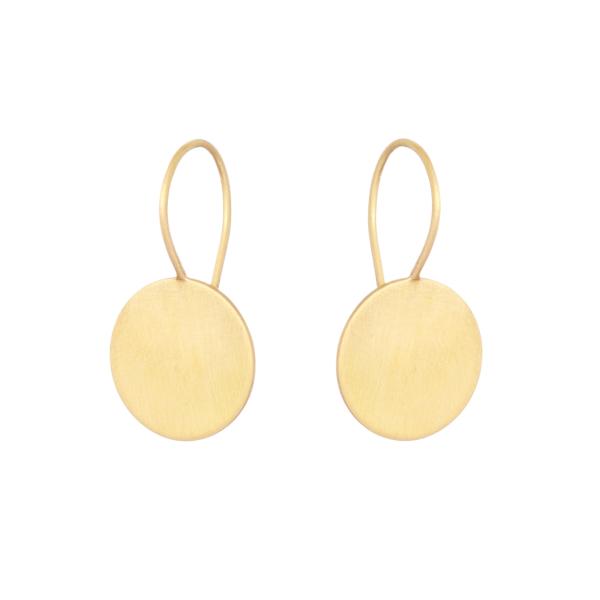 Sia Taylor KE14 Y Yellow Gold 12mm Moon Drop Earring WB